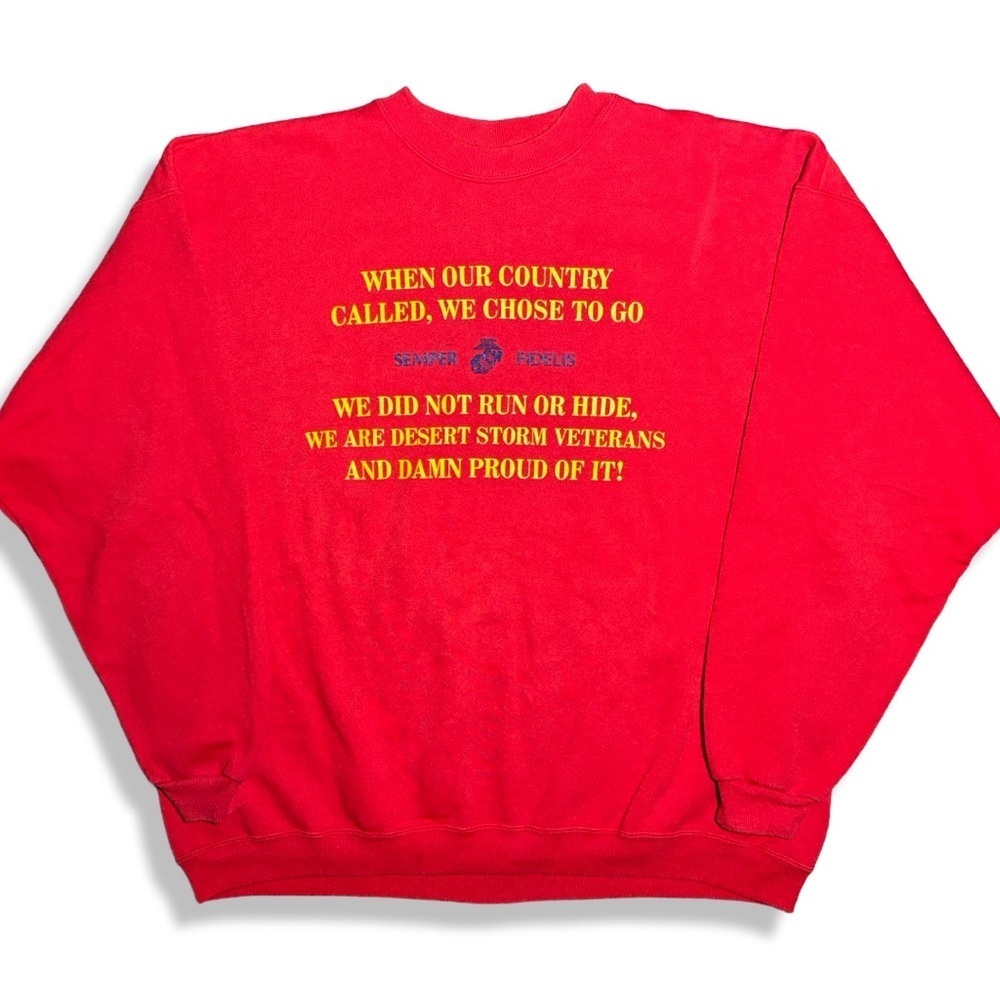 Vintage 90s Desert Storm Veterans Crewneck Sweatshirt